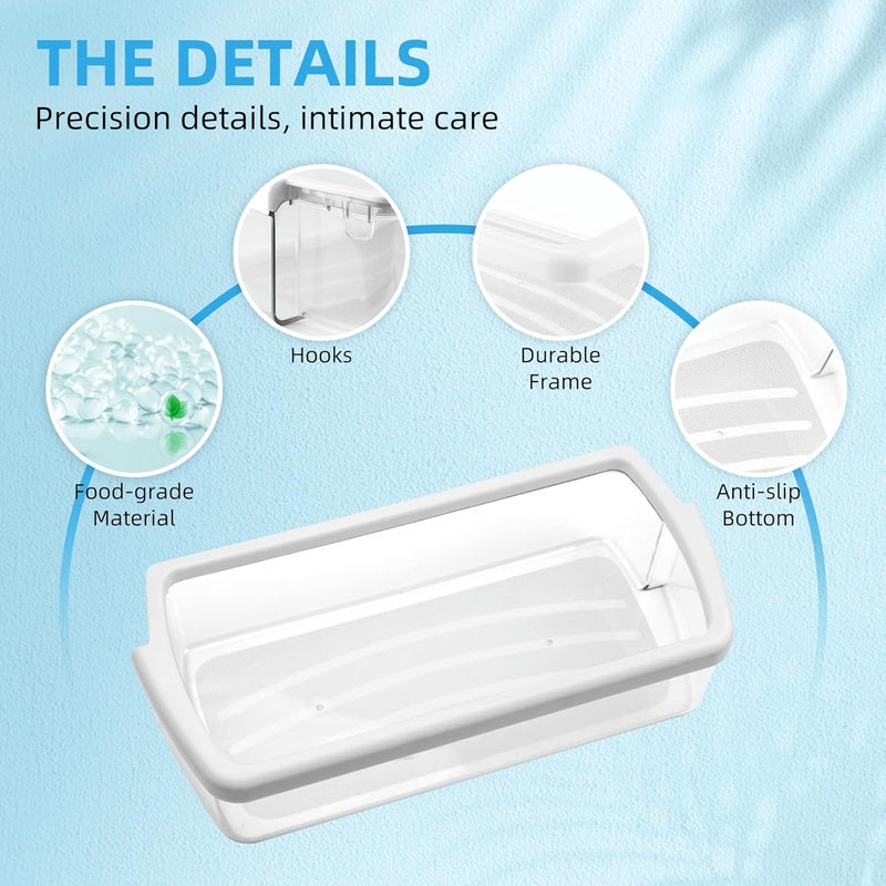 Fetechmate WPW10321304 Refrigerator Door Shelf Bin Replacement for Whirl-pool Fridge Replace W10321304 WRS325FDAM04, WRS325FDAB02, WRS325FDAB06, WRS325FDAM02, WRS325FDAD02, ED5FVGXWS00 by - 1 PACK - Image 2